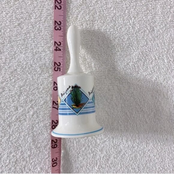 Vintage White  Blue Arizona Ceramic Souvenir Bell - Picture 14 of 14